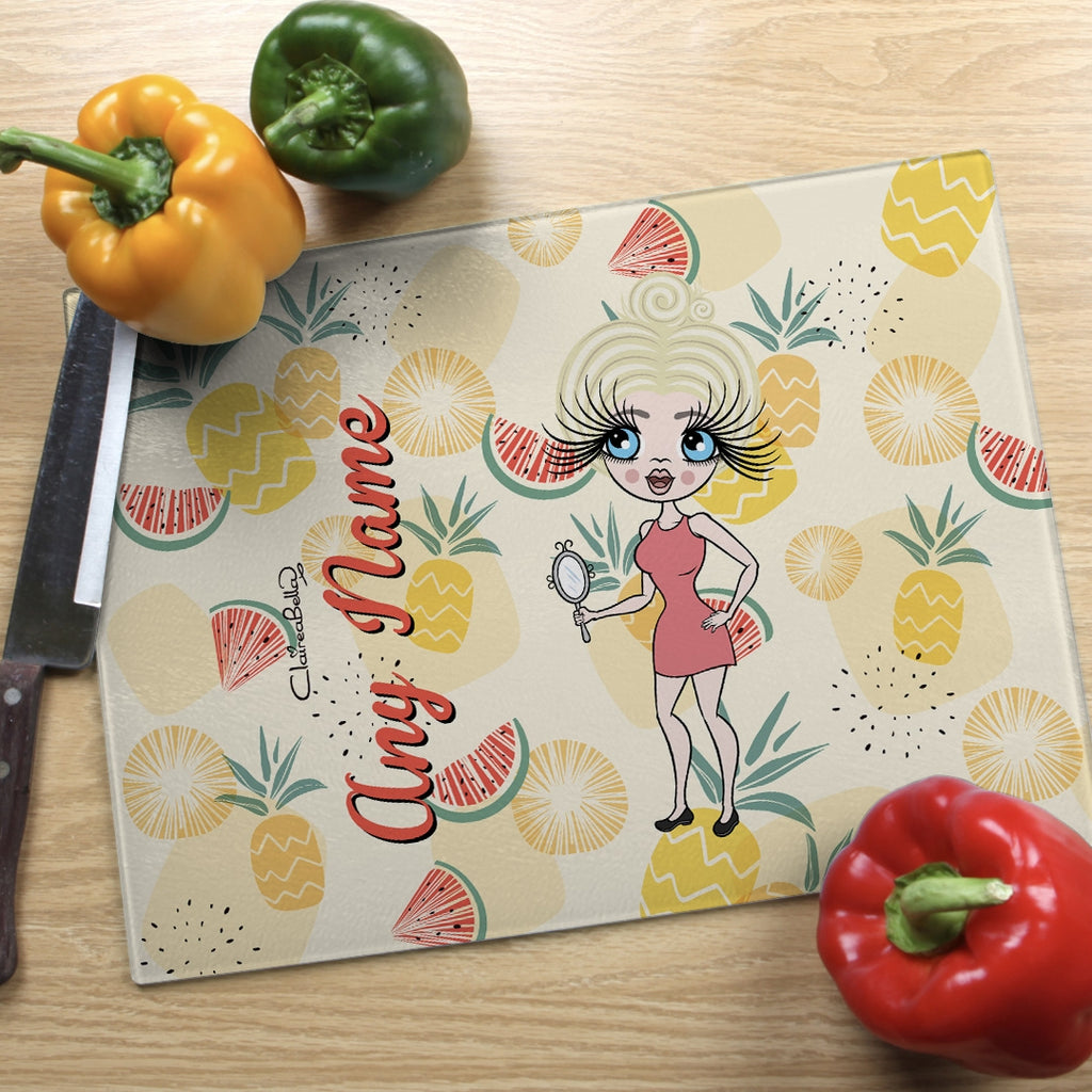 ClaireaBella Landscape Glass Chopping Board - Summer Fruits - Image 2