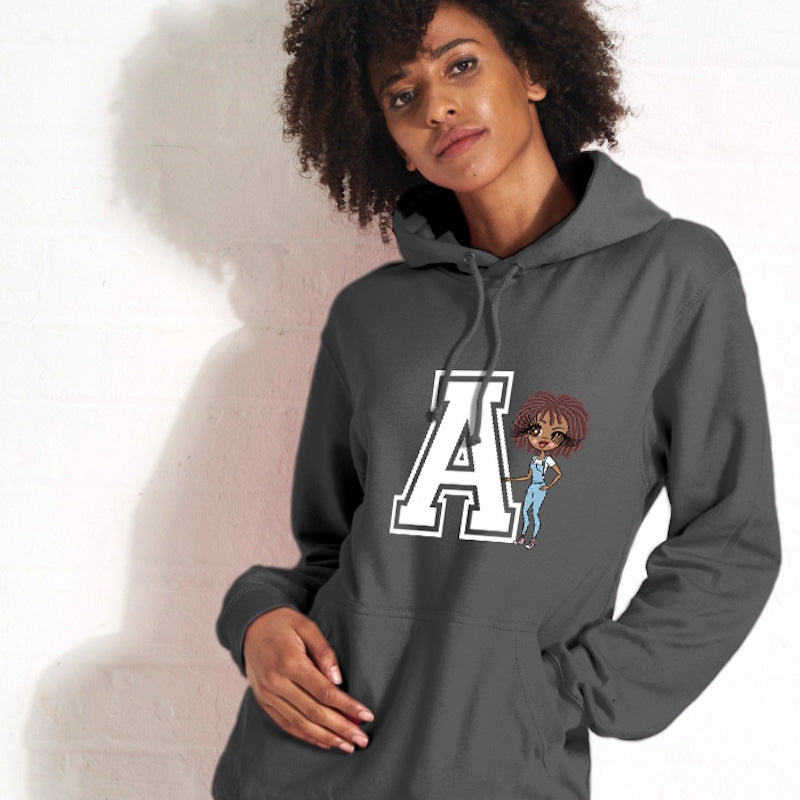 ClaireaBella Varsity Large Central Initial Hoodie - Image 7