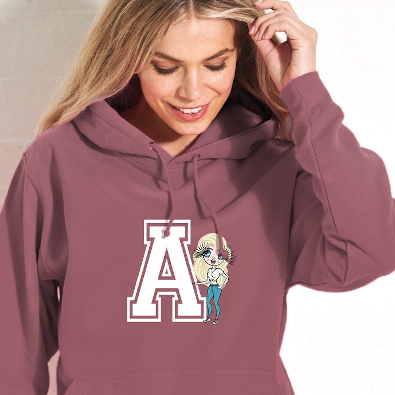 ClaireaBella Varsity Large Central Initial Hoodie - Image 5