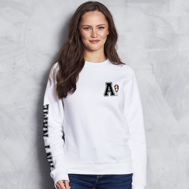 ClaireaBella Varsity Initial Emblem Sweatshirt - Image 5