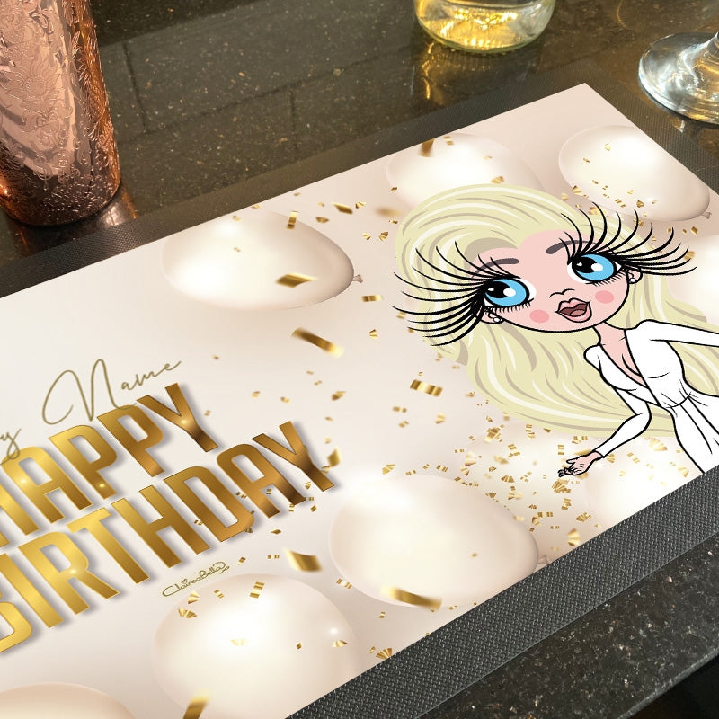 ClaireaBella Personalized Birthday Balloons Rubber Bar Runner - Image 3