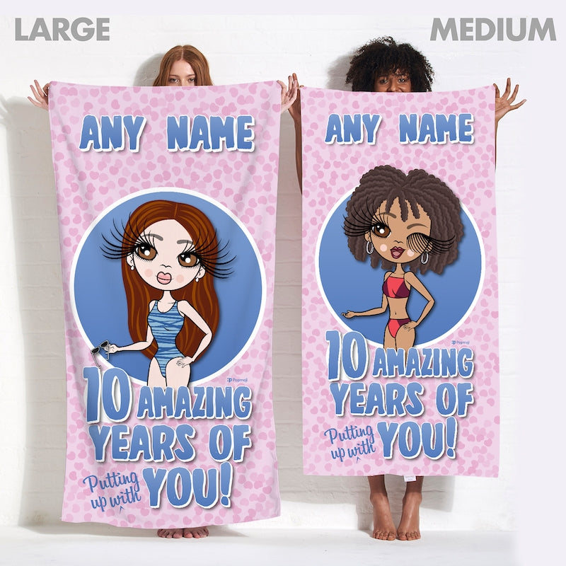ClaireaBella Amazing Years Of You Anniversary Beach Towel - Image 5
