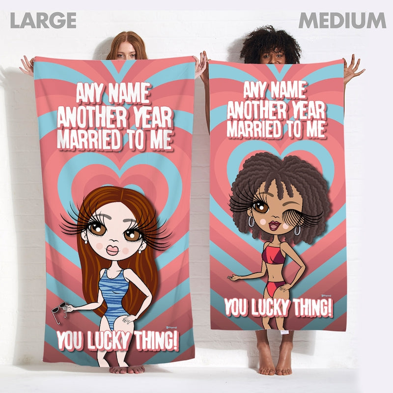 ClaireaBella Another Year Married To Me Beach Towel - Image 6