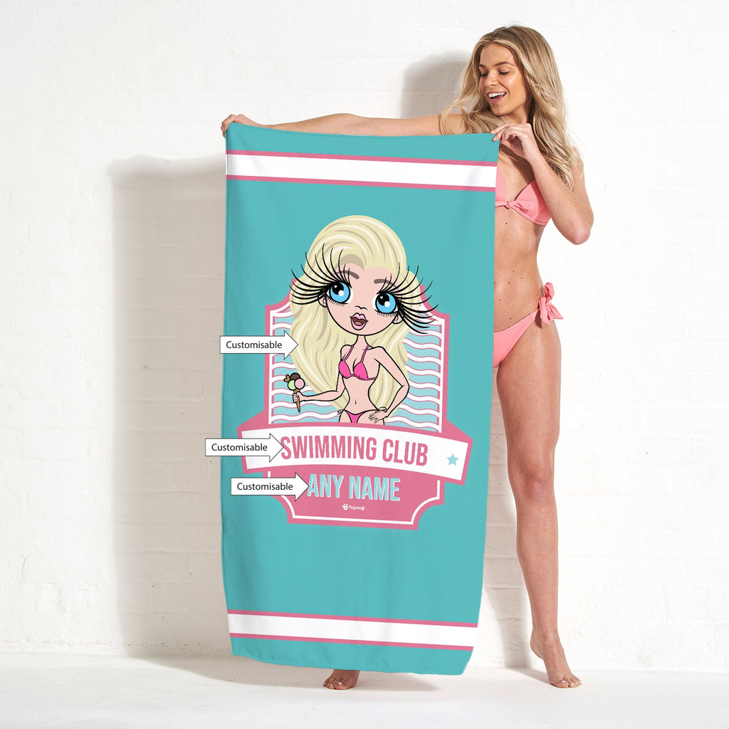 ClaireaBella Personalised Emblem Swimming Towel - Image 2
