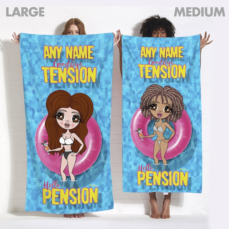 ClaireaBella Goodbye Tension Hello Pension Beach Towel - Image 3