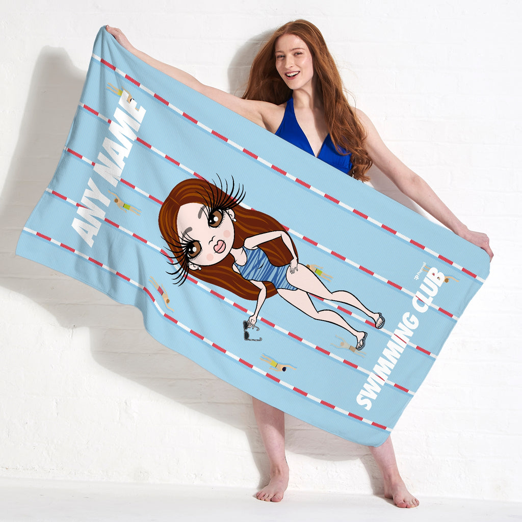 ClaireaBella Personalised Lanes Swimming Towel - Image 5