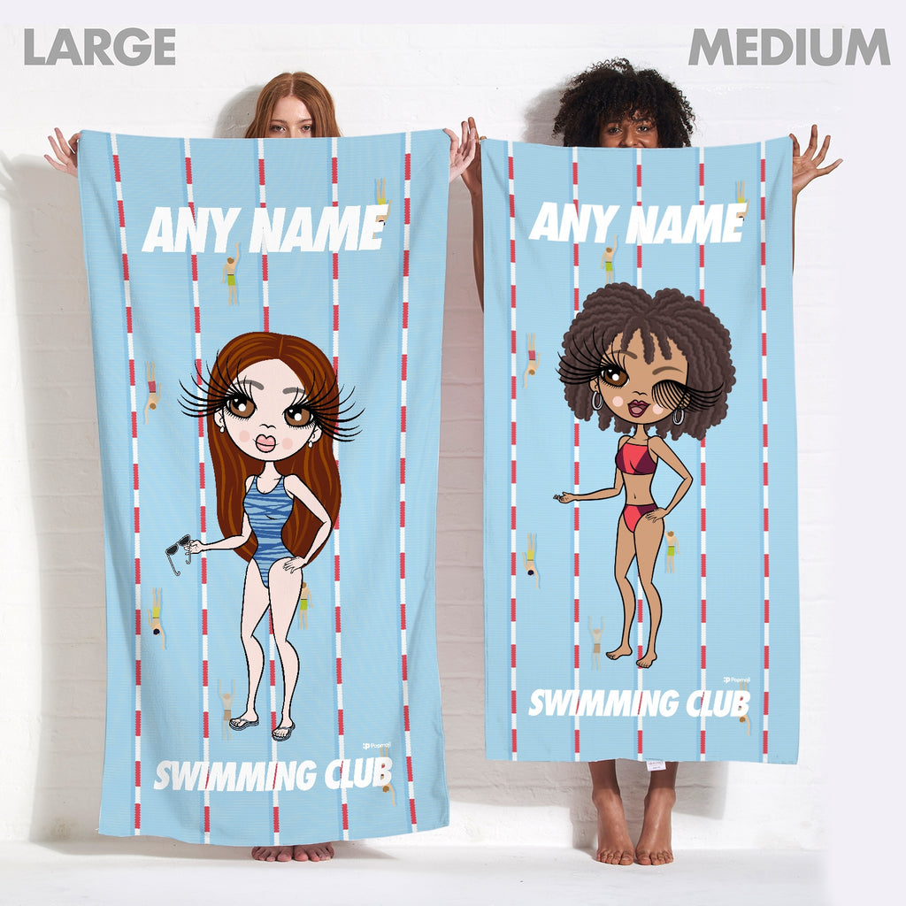 ClaireaBella Personalised Lanes Swimming Towel - Image 4