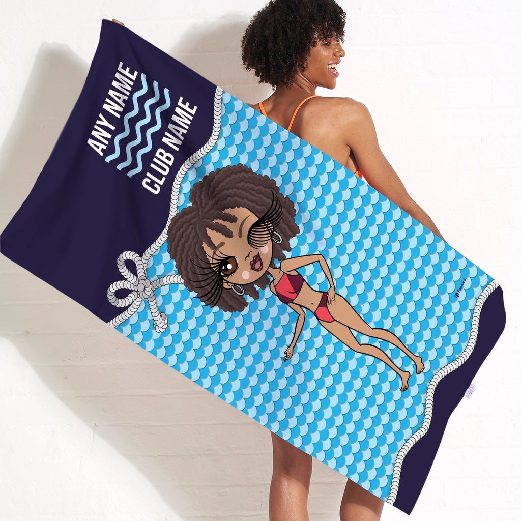 ClaireaBella Personalised Nautical Swimming Towel - Image 5