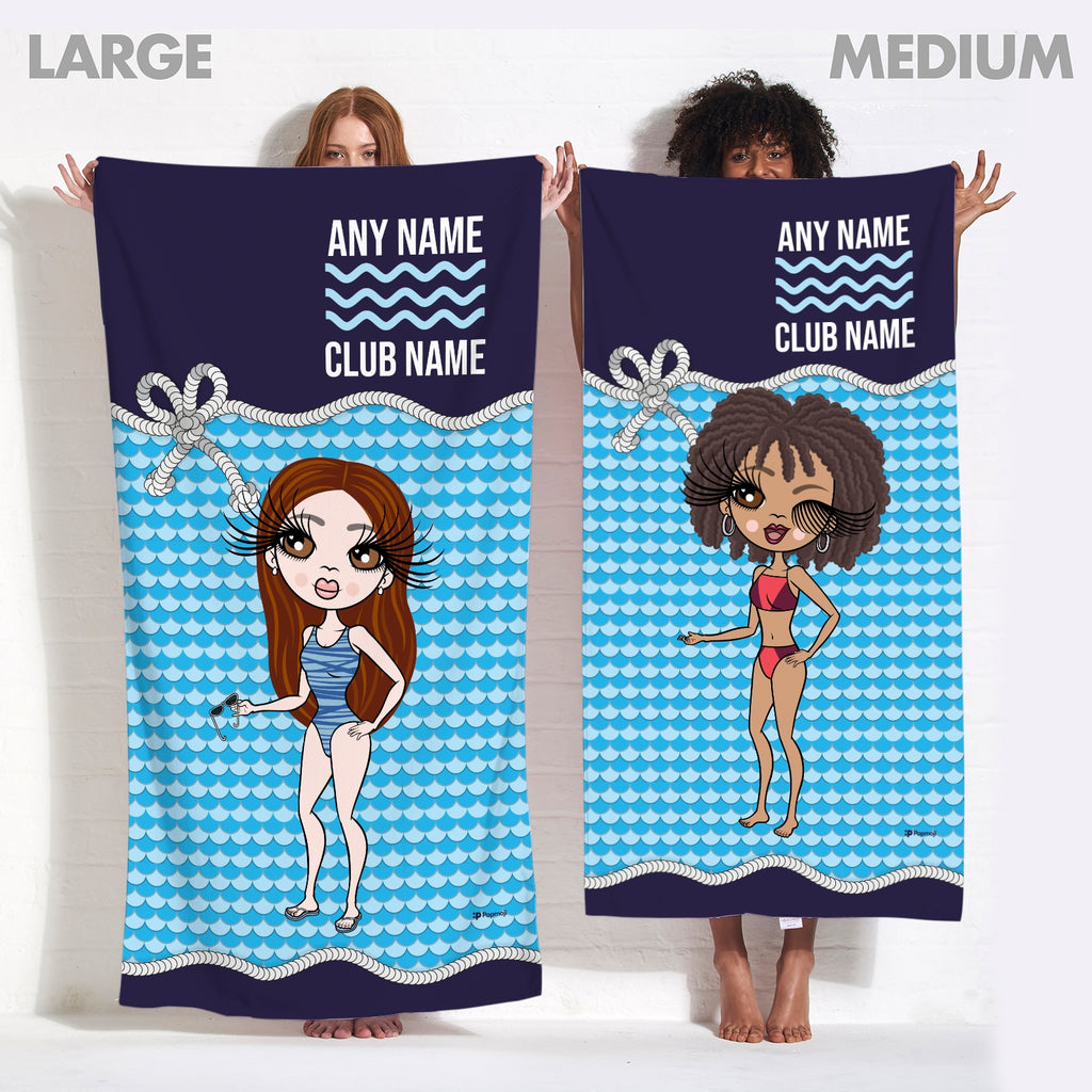 ClaireaBella Personalised Nautical Swimming Towel - Image 6