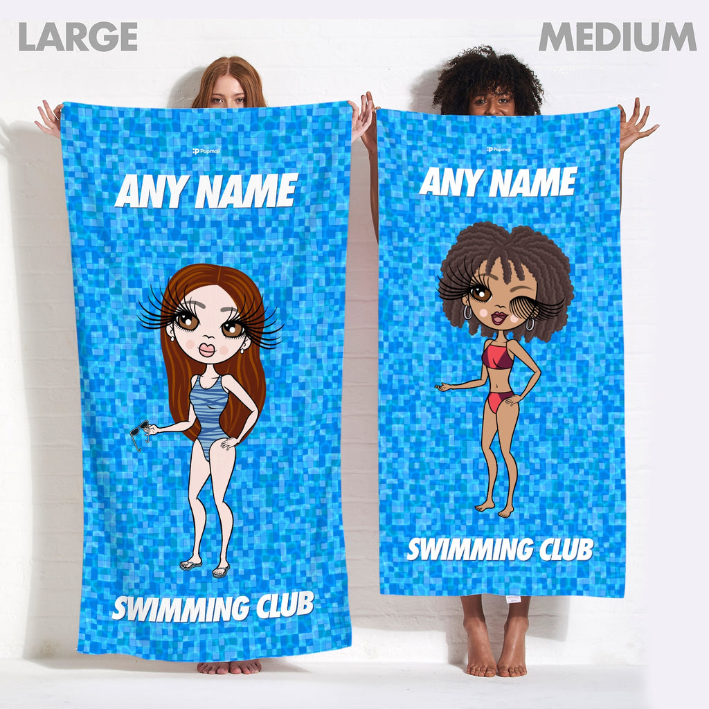 ClaireaBella Personalised Pool Texture Swimming Towel - Image 5
