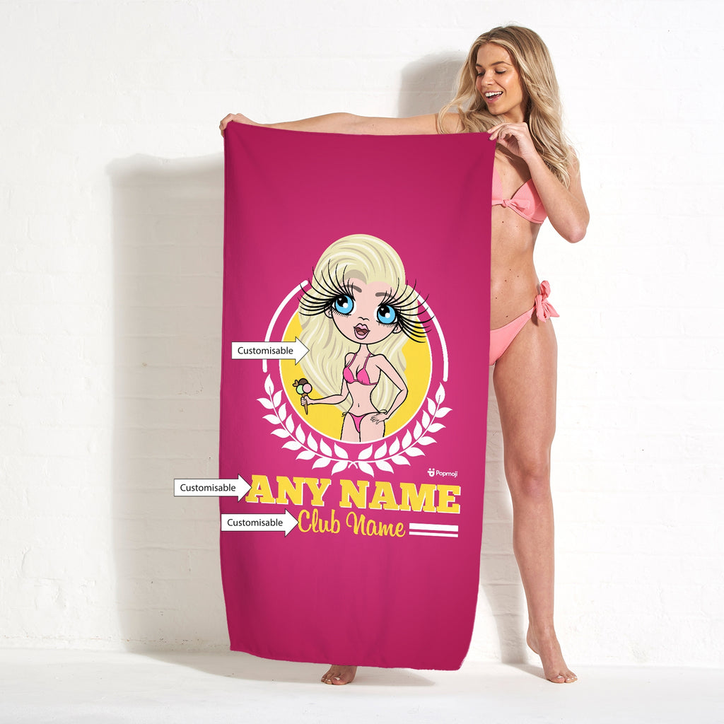 ClaireaBella Personalised Varsity Swimming Towel - Image 2