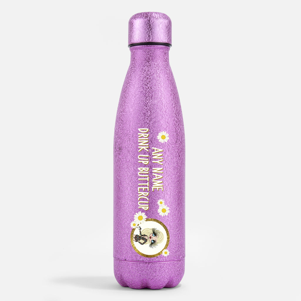 ClaireaBella Pink Glitter Water Bottle Buttercup - Image 1