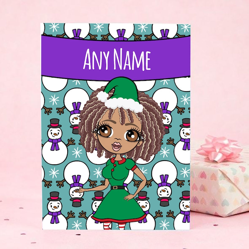 ClaireaBella Cute Snowman Emoji Christmas Card - Image 2