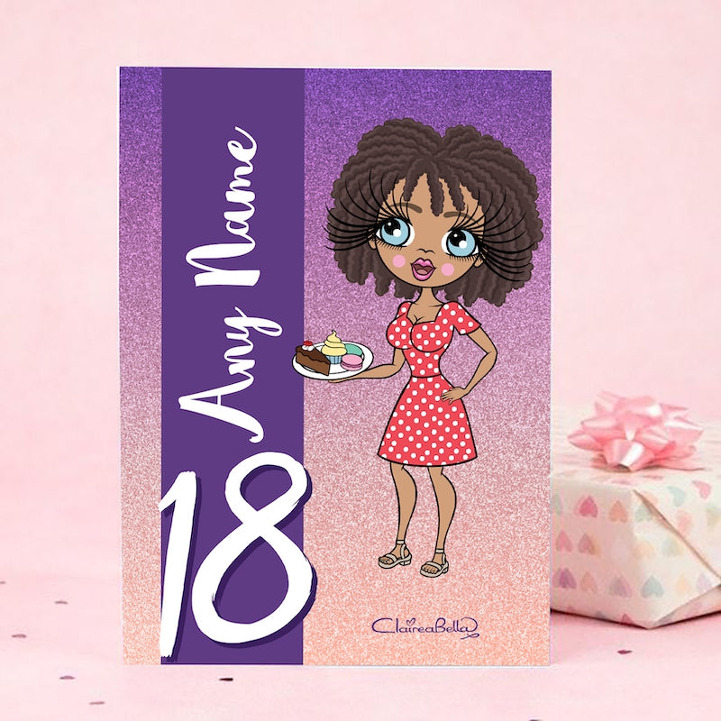 ClaireaBella Glitter 18th Birthday Card - Image 1