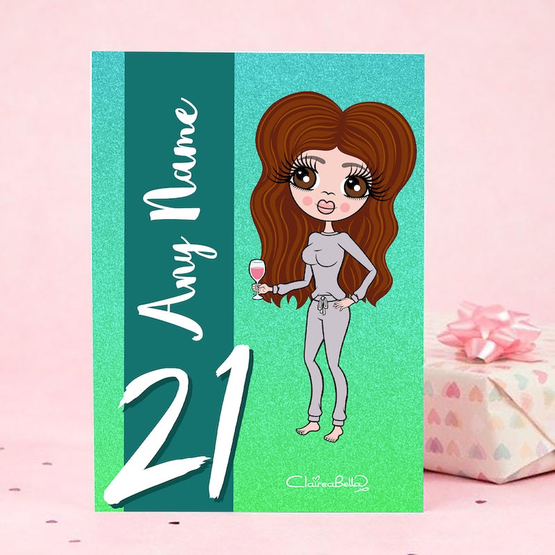 ClaireaBella Glitter 21st Birthday Card - Image 1