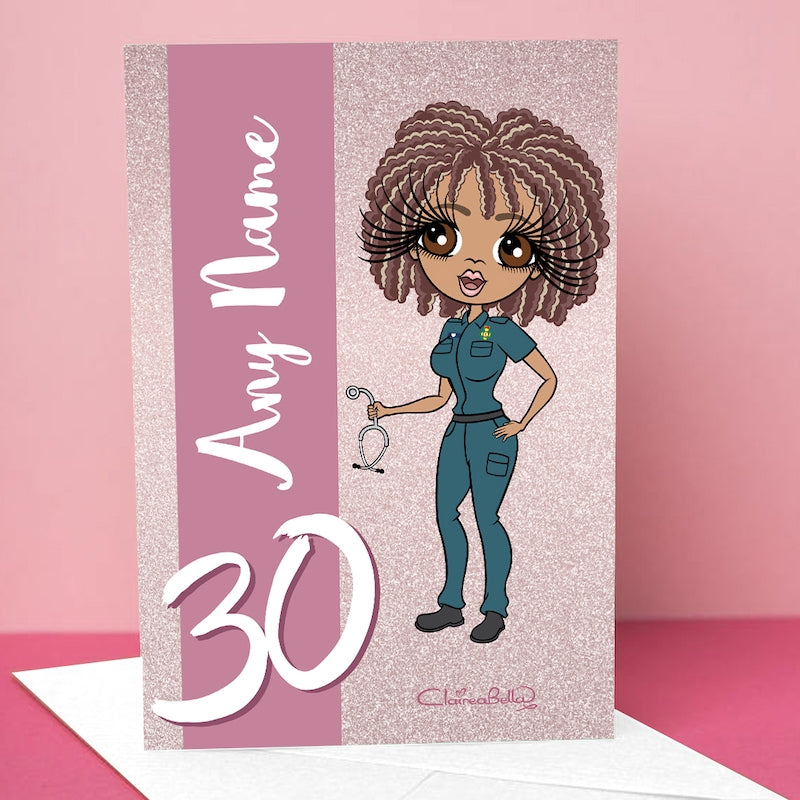 ClaireaBella Glitter 30th Birthday Card - Image 1