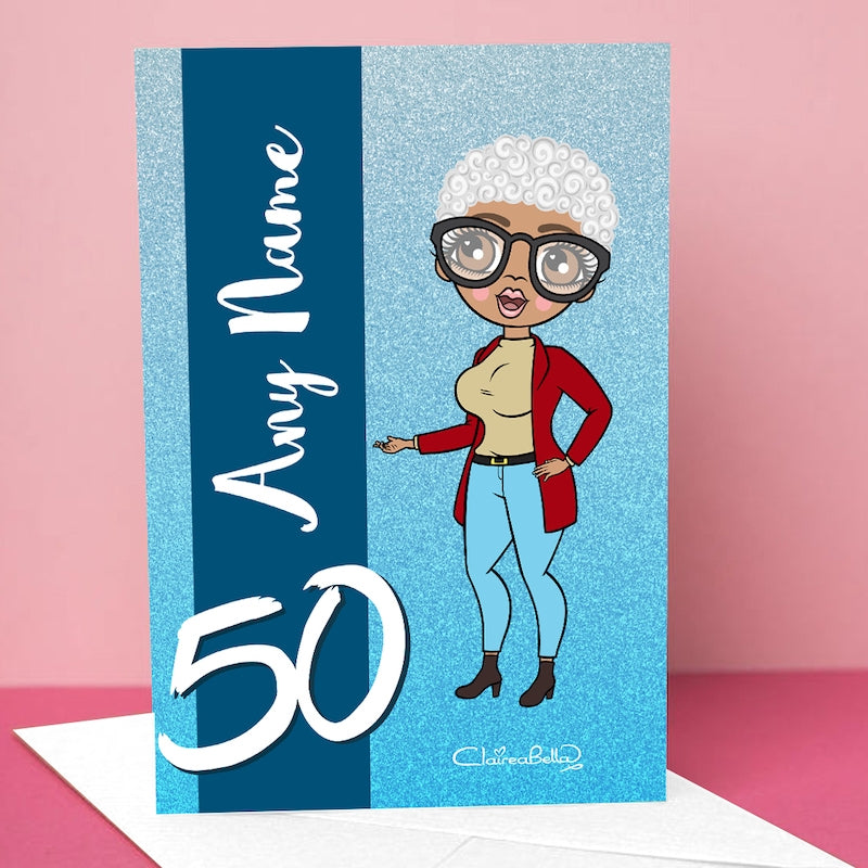 ClaireaBella Glitter 50th Birthday Card - Image 4