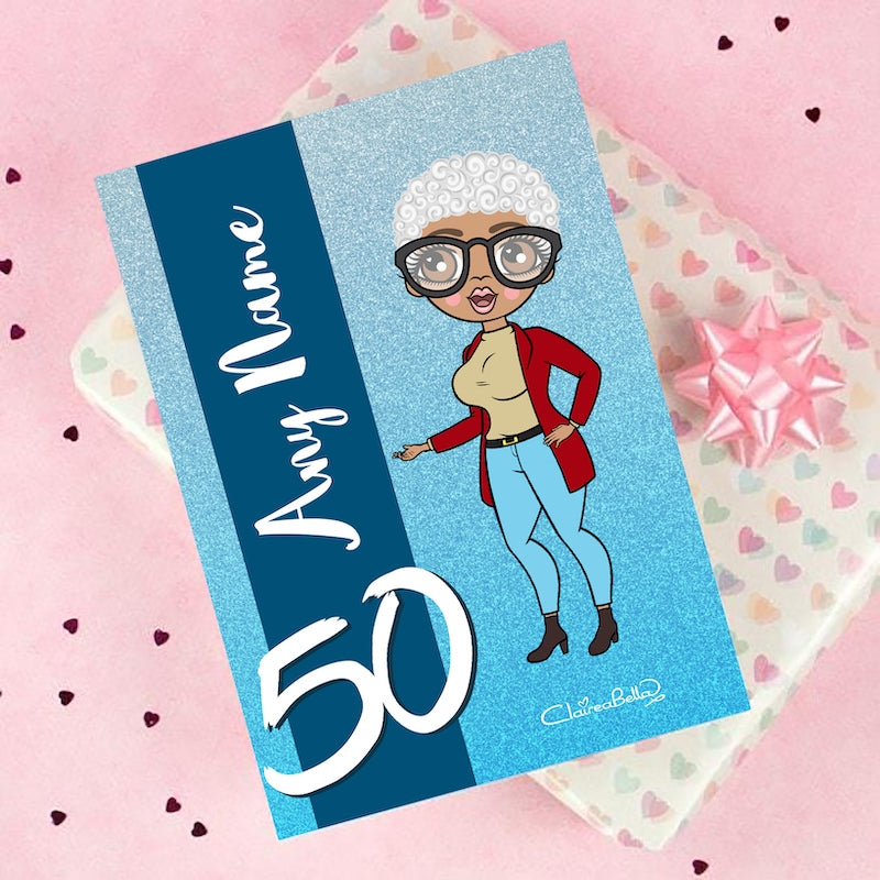 ClaireaBella Glitter 50th Birthday Card - Image 3