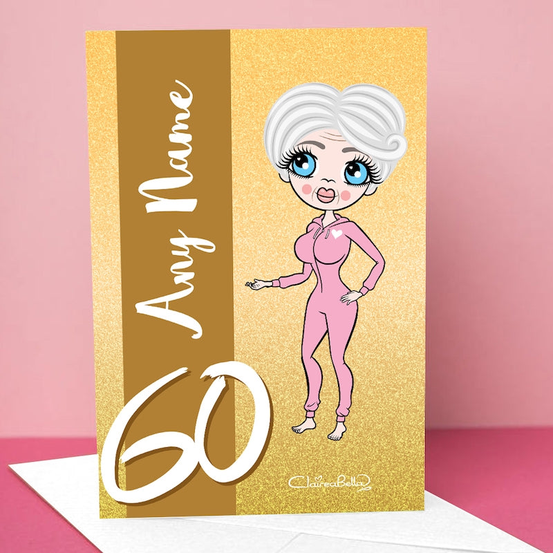 ClaireaBella Glitter 60th Birthday Card - Image 3