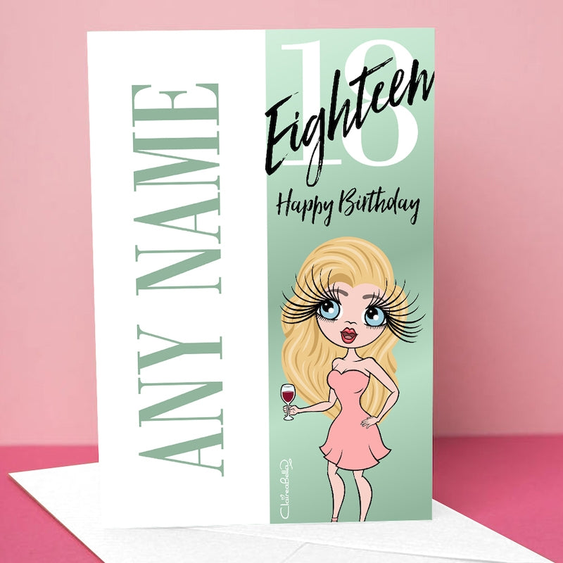 ClaireaBella Glitter Stripe 18th Birthday Card - Image 3
