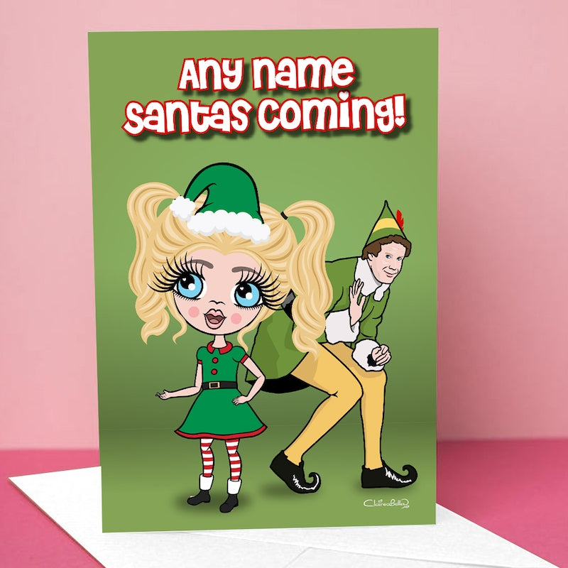 ClaireaBella Girls Santa's Coming Christmas Card - Image 4