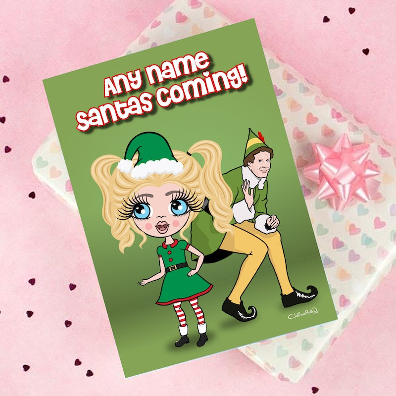 ClaireaBella Girls Santa's Coming Christmas Card - Image 3