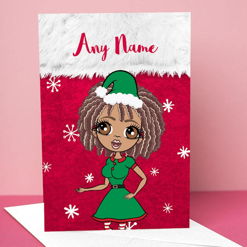 ClaireaBella Snowflake Stocking Christmas Card - Image 1