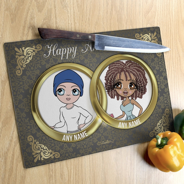 ClaireaBella Glass Chopping Board - Couples Anniversary Rings - Image 3
