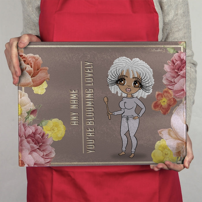 ClaireaBella Glass Chopping Board - Blooming Lovely - Image 2