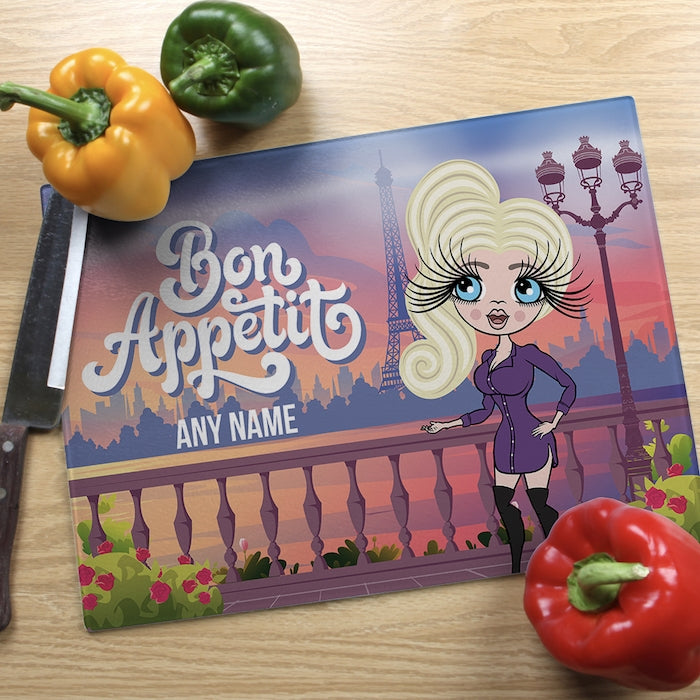 ClaireaBella Glass Chopping Board - Bon Appétit - Image 1