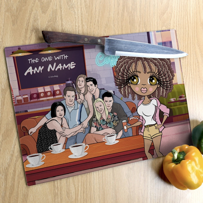 ClaireaBella Glass Chopping Board - Friendly Café - Image 2