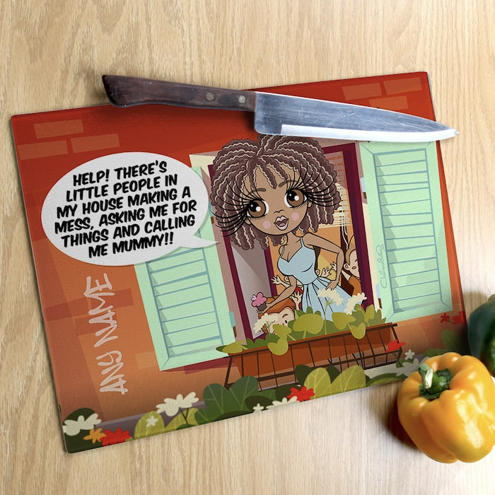 ClaireaBella Glass Chopping Board - Help! Little People - Image 3