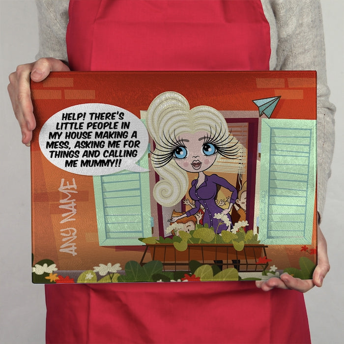 ClaireaBella Glass Chopping Board - Help! Little People - Image 2