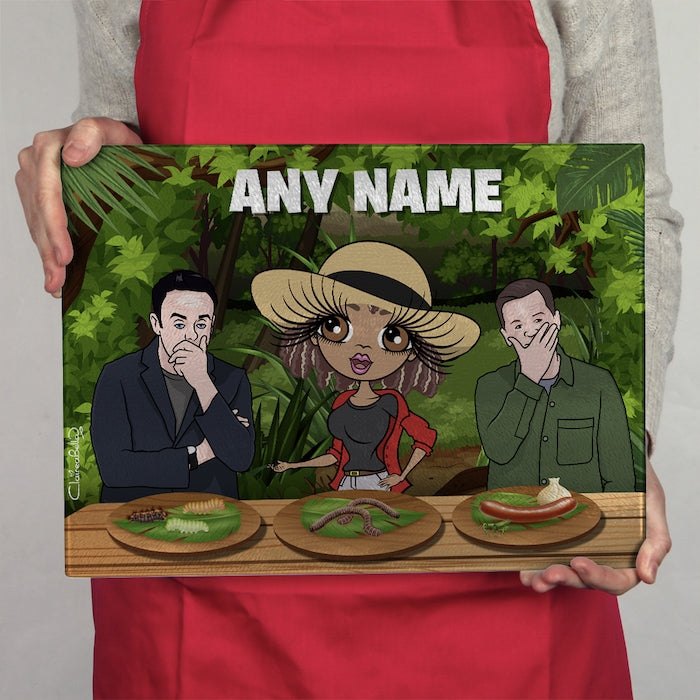 ClaireaBella Glass Chopping Board - Jungle Food Trial - Image 1