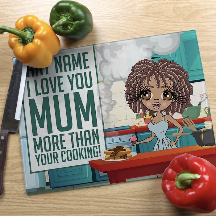 ClaireaBella Glass Chopping Board - Love You Mum - Image 1