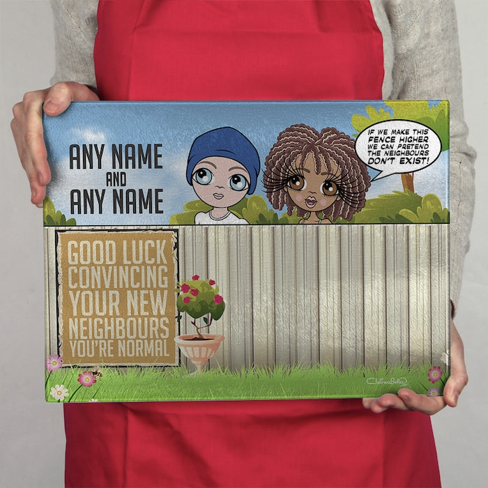 ClaireaBella Glass Chopping Board - Couples New Neighbours - Image 2