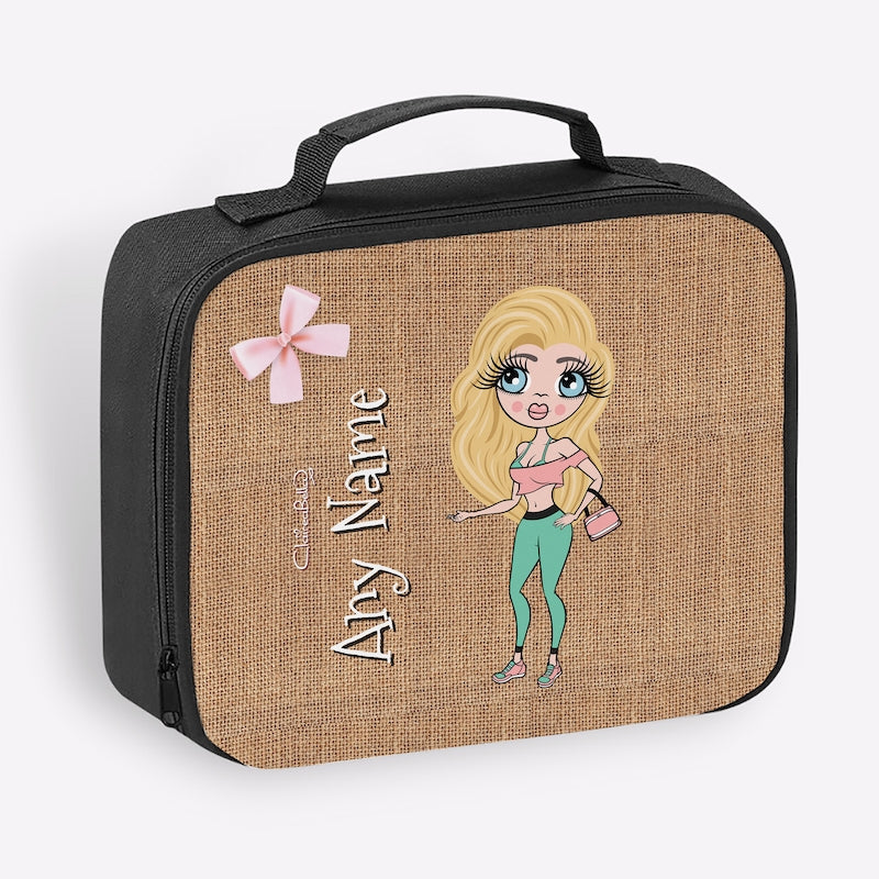 ClaireaBella Jute Print Cooler Lunch Bag - Image 4