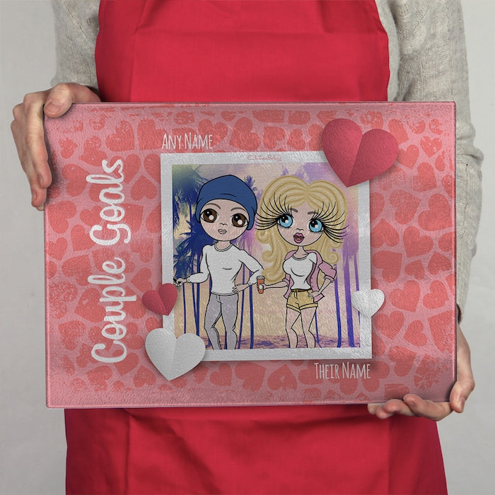 ClaireaBella Glass Chopping Board - Couples Goals - Image 1