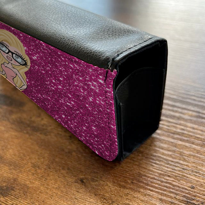 ClaireaBella Personalised Pink Glitter Glasses Case - Image 2
