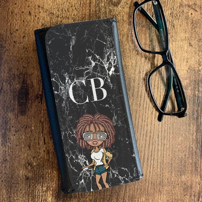 ClaireaBella The LUX Collection Black Marble Glasses Case - Image 1