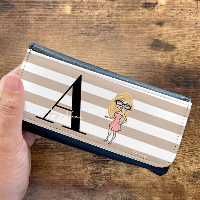 ClaireaBella The LUX Collection Initial Stripe Glasses Case - Image 3