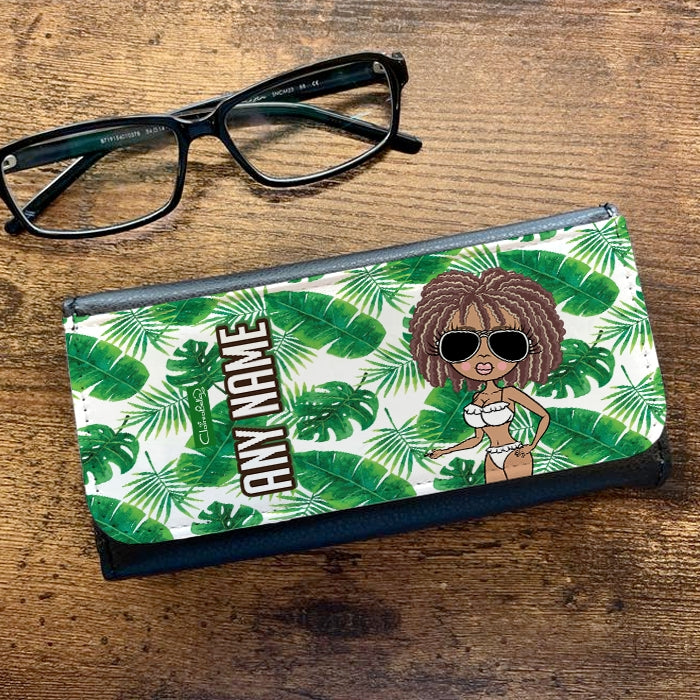 ClaireaBella Personalised Tropical Leaf Glasses Case - Image 1