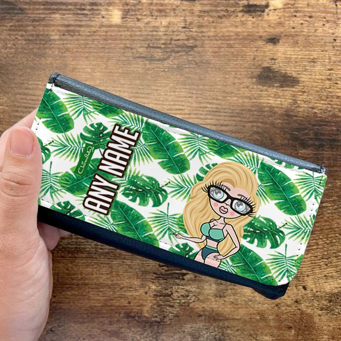 ClaireaBella Personalised Tropical Leaf Glasses Case - Image 2