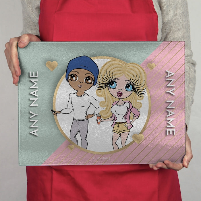 ClaireaBella Glass Chopping Board - Couples His and Hers - Image 2
