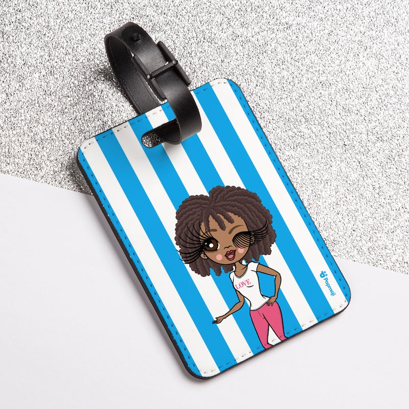 ClaireaBella Personalised Blue Stripe Luggage Tag - Image 1