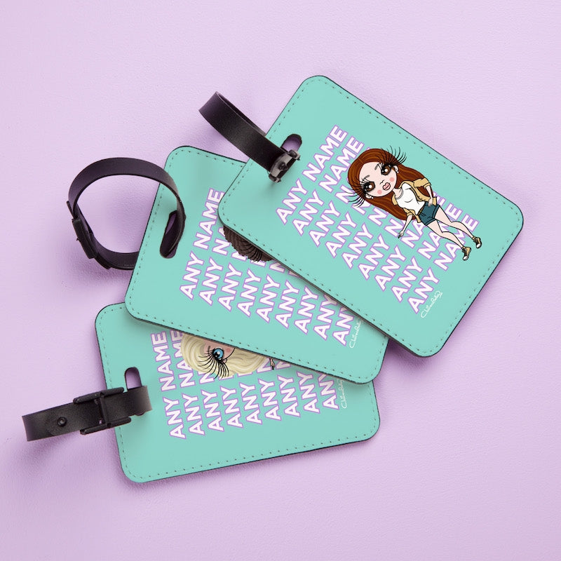 ClaireaBella Turquoise Multiple Name Luggage Tag - Image 2