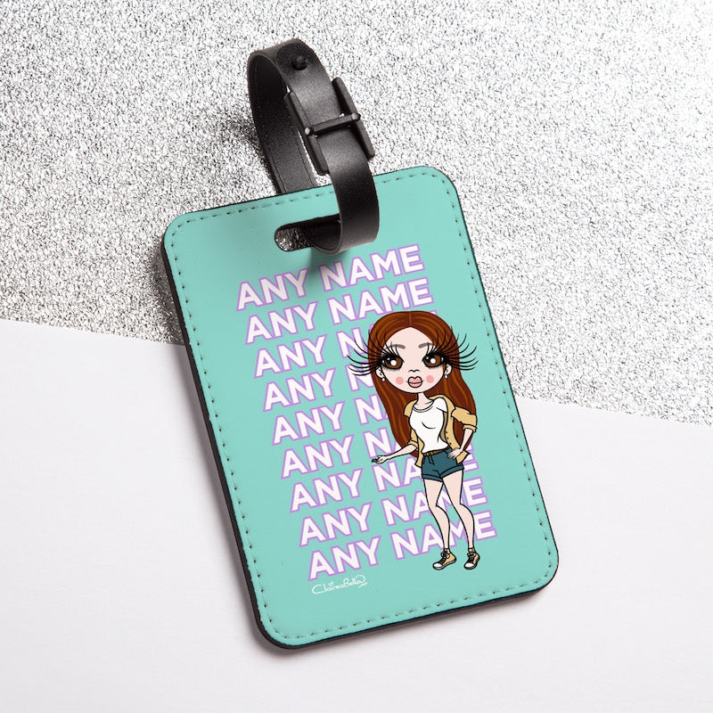 ClaireaBella Turquoise Multiple Name Luggage Tag - Image 1