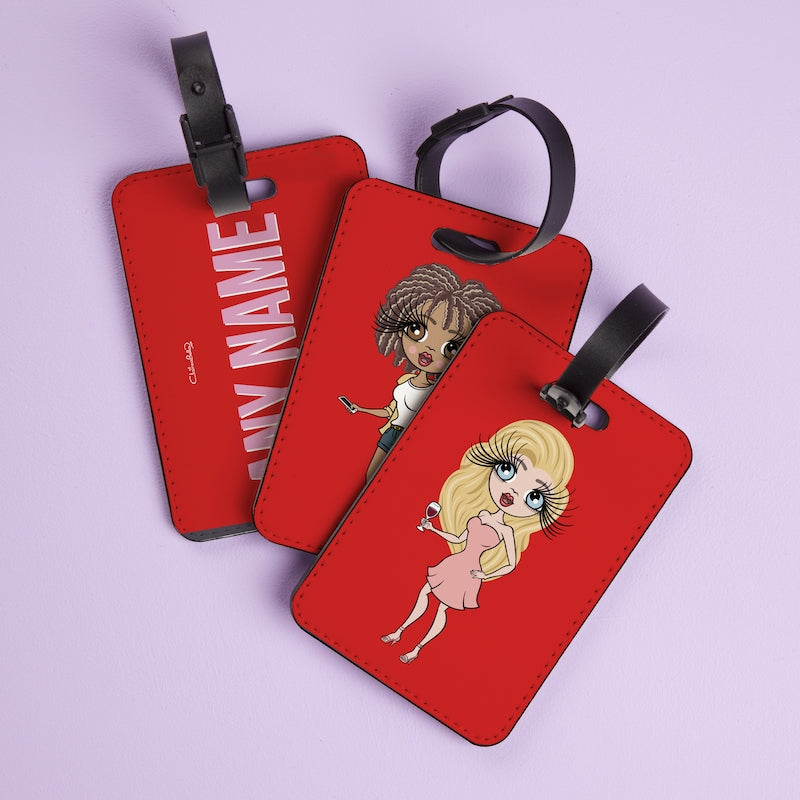 ClaireaBella Red Bold Name Luggage Tag - Image 1