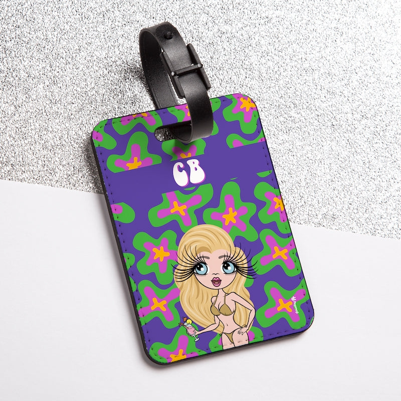 ClaireaBella Personalised Flower Power Luggage Tag - Image 1