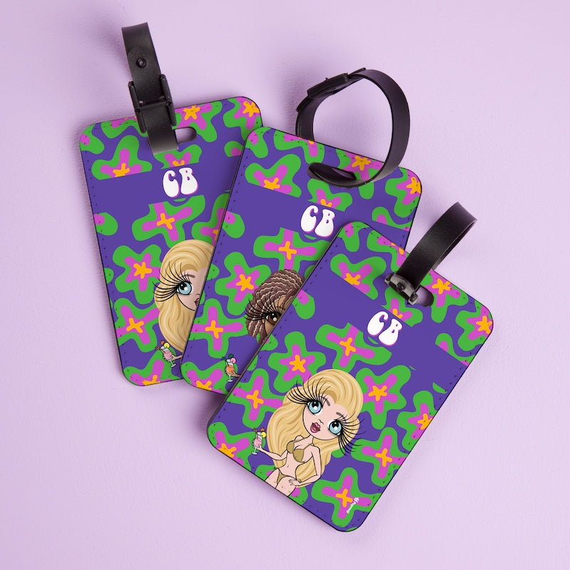 ClaireaBella Personalised Flower Power Luggage Tag - Image 2